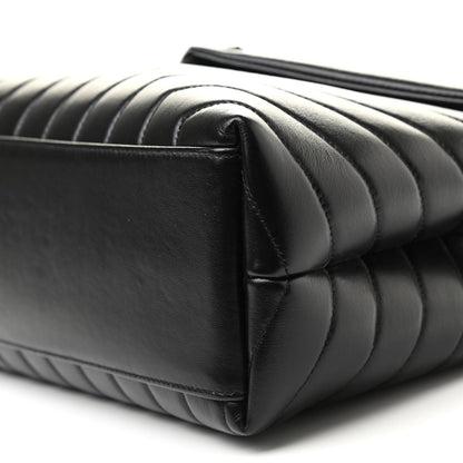 Saint Laurent Calfskin Y Quilted Monogram Medium Loulou Chain Satchel Black 9 of 9
