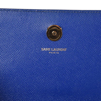 Saint Laurent Grain De Poudre Small Classic Monogram Satchel Royal Blue 7 of 10