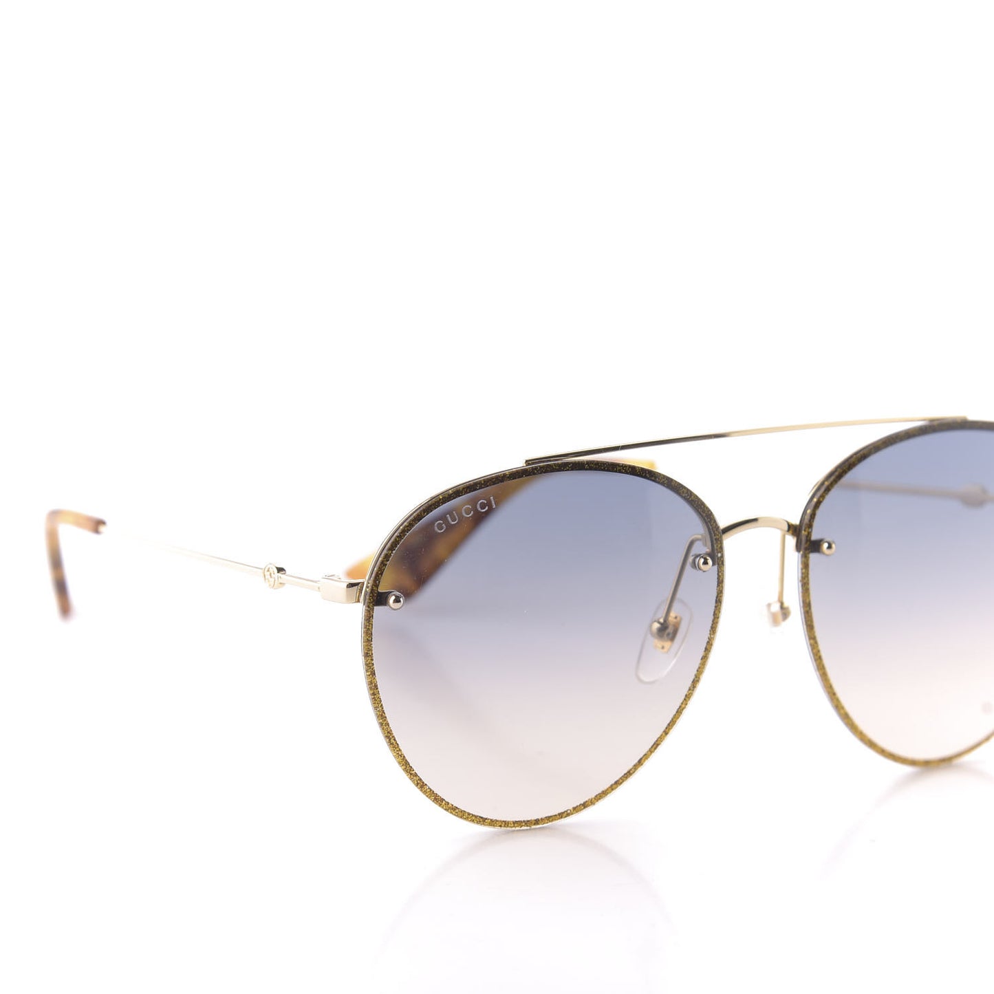Glitter Aviator Sunglasses GG0351S Gold