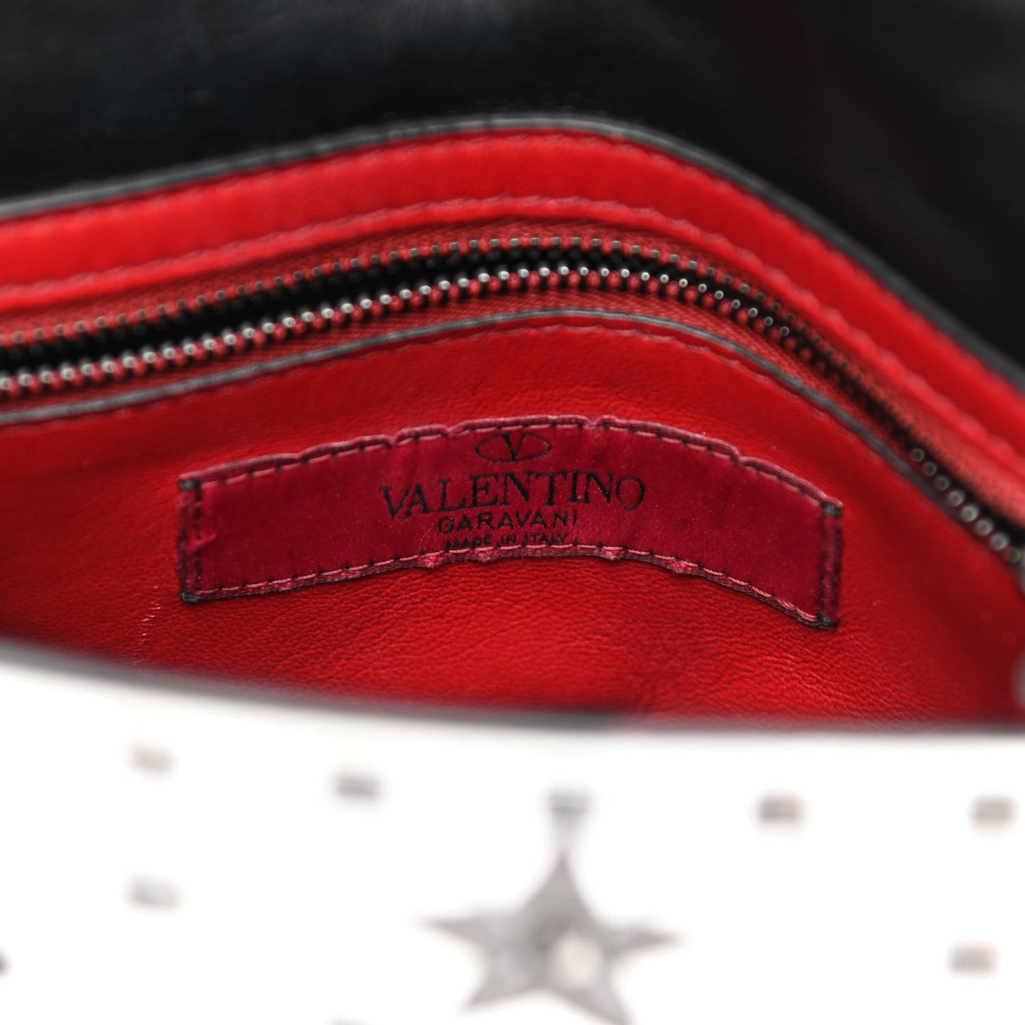 Metallic Lambskin Medium Star Rockstud Spike Shoulder Bag Silver