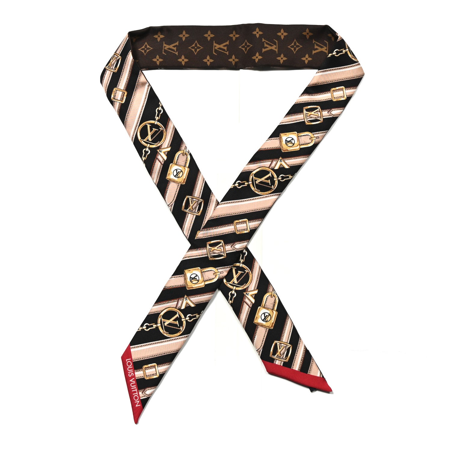 Louis Vuitton Silk Monogram Forever BB Bandeau Brown 1 of 4