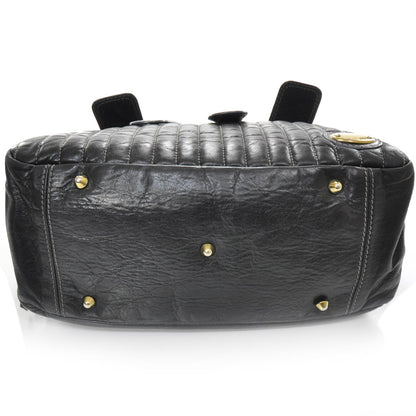 Chloe Leather Quilted Large Bay Tote Black 4 of 10