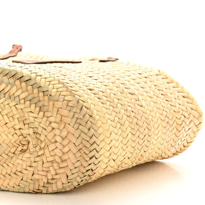 Prada Palmitto Vitello Woven Braided Large Basket Tote Bag Naturale Cognac 10 of 10