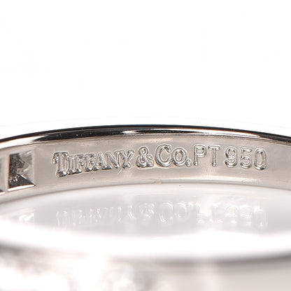 Tiffany Platinum Diamond Half Circle Wedding Band Ring 53.1 6.5 3 of 3