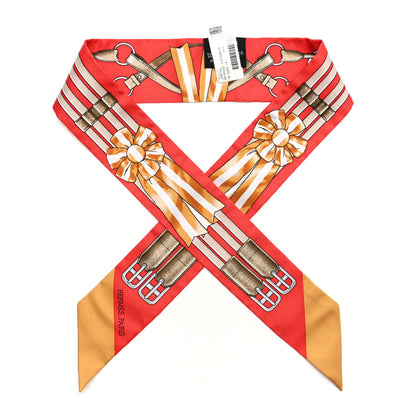 Hermes Silk Jumping Twilly Rouge Vif Caramel 1 of 4