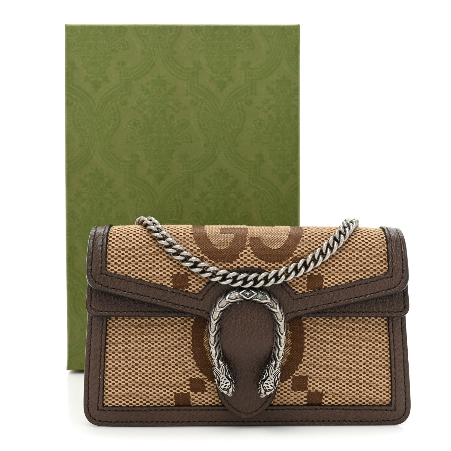 Gucci Monogram Jumbo GG Textured Dollar Calfskin Super Mini