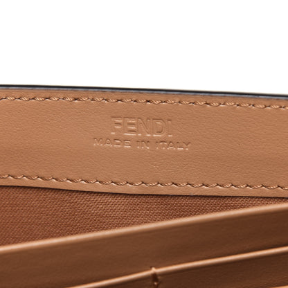 Fendi Vitello Termolagoon F is Fendi FF 1974 Embossed Continental Envelope Wallet On Chain Miele Scuro 6 of 16