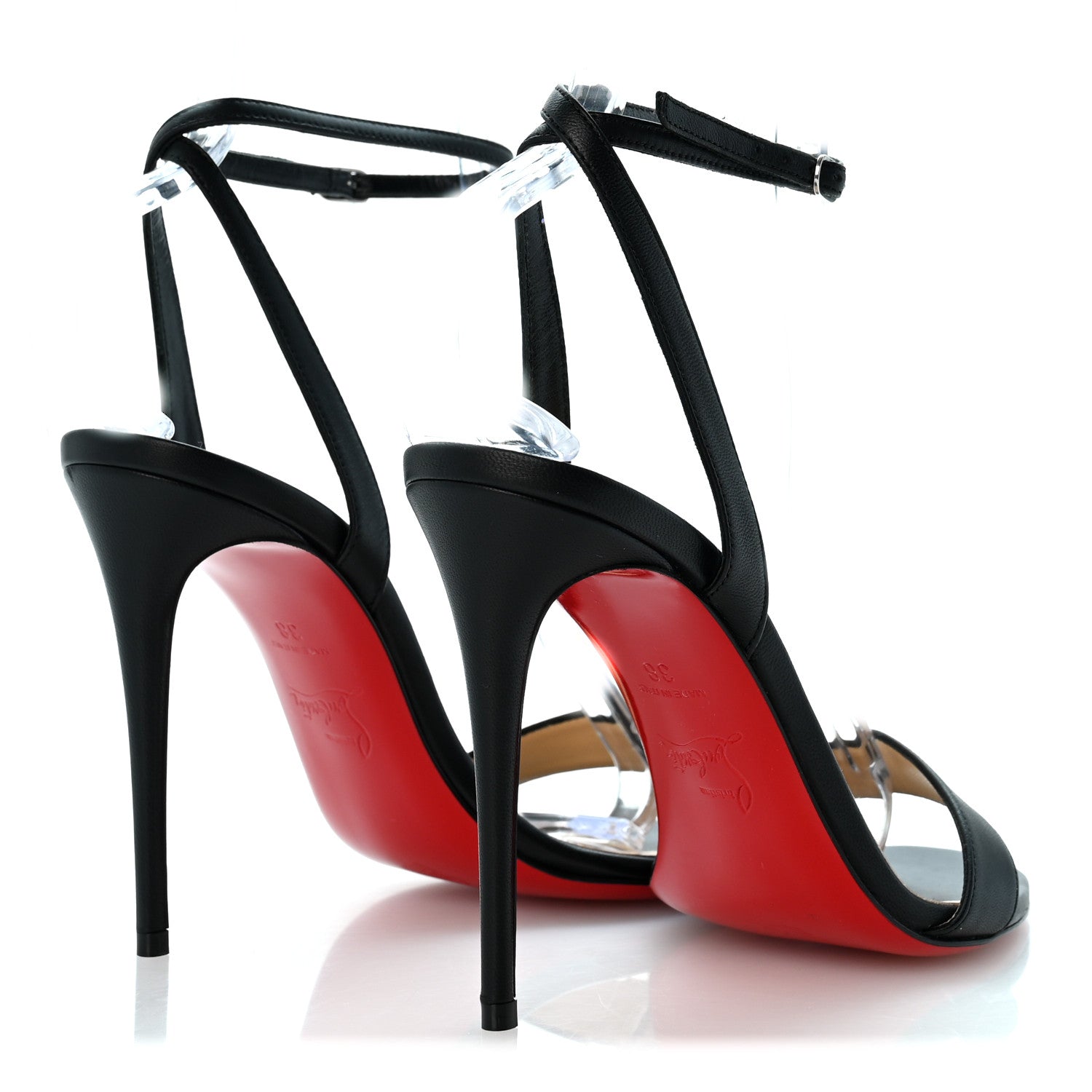 Christian Louboutin Nappa Loubi Girl 100 Sandals  38 Black 5 of 9