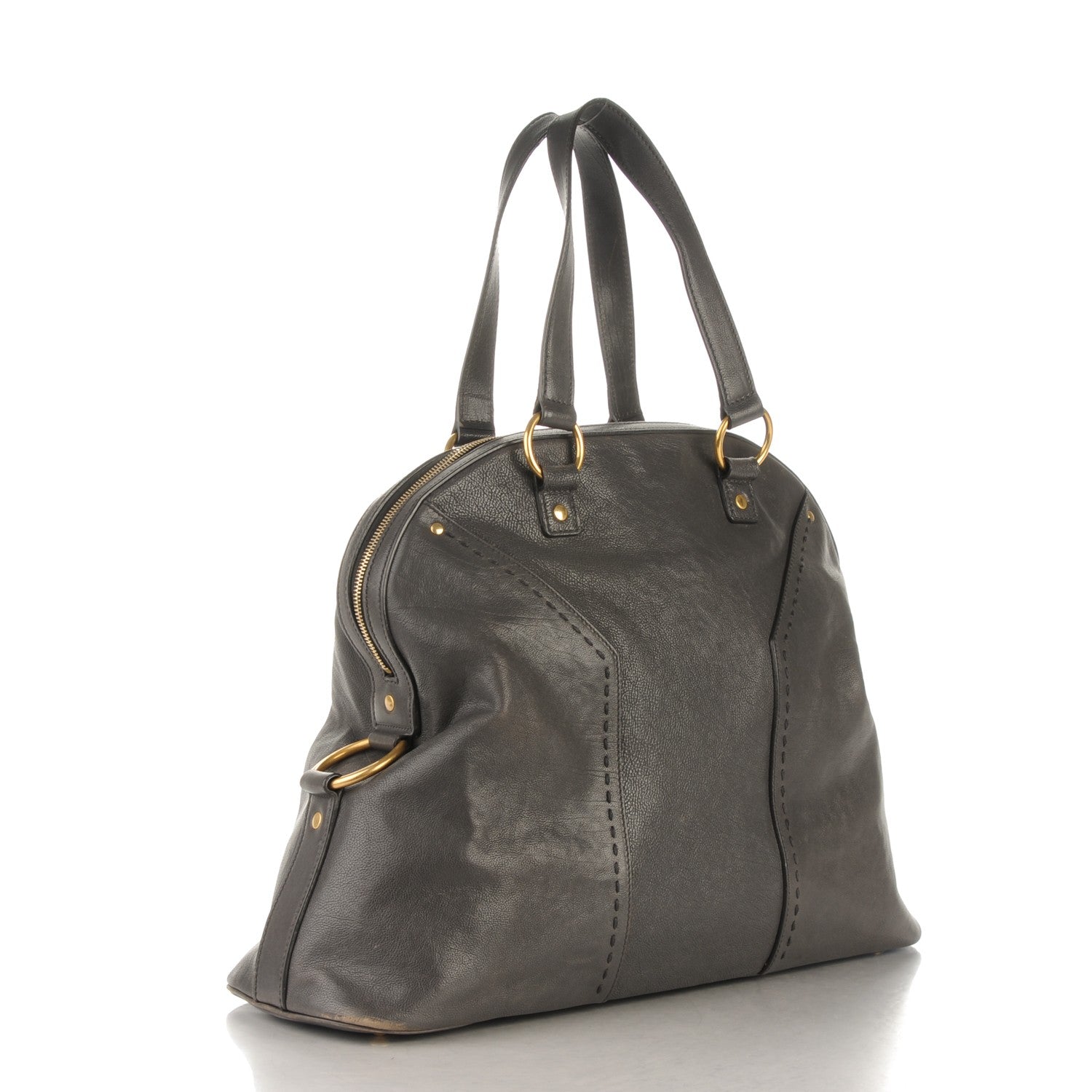 Saint Laurent Calfskin Oversized Muse Dark Grey 3 of 10