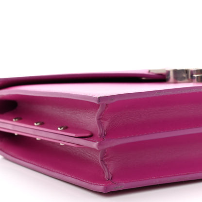 Saint Laurent Smooth Calfskin Monogram Cassandra Clasp Bag Electric Fuchsia 8 of 9