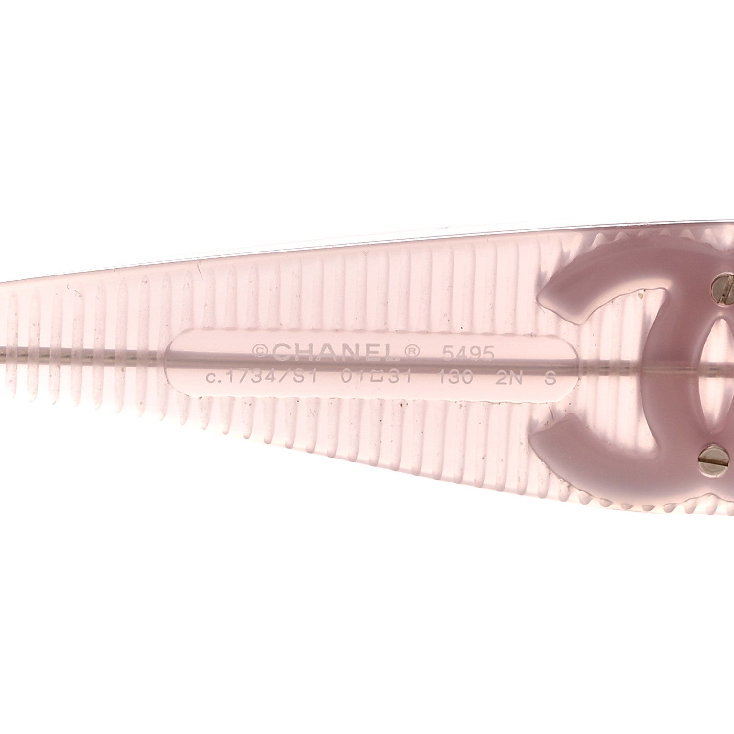 Chanel Acetate Shield Sunglasses 5495 Light Pink 5 of 7