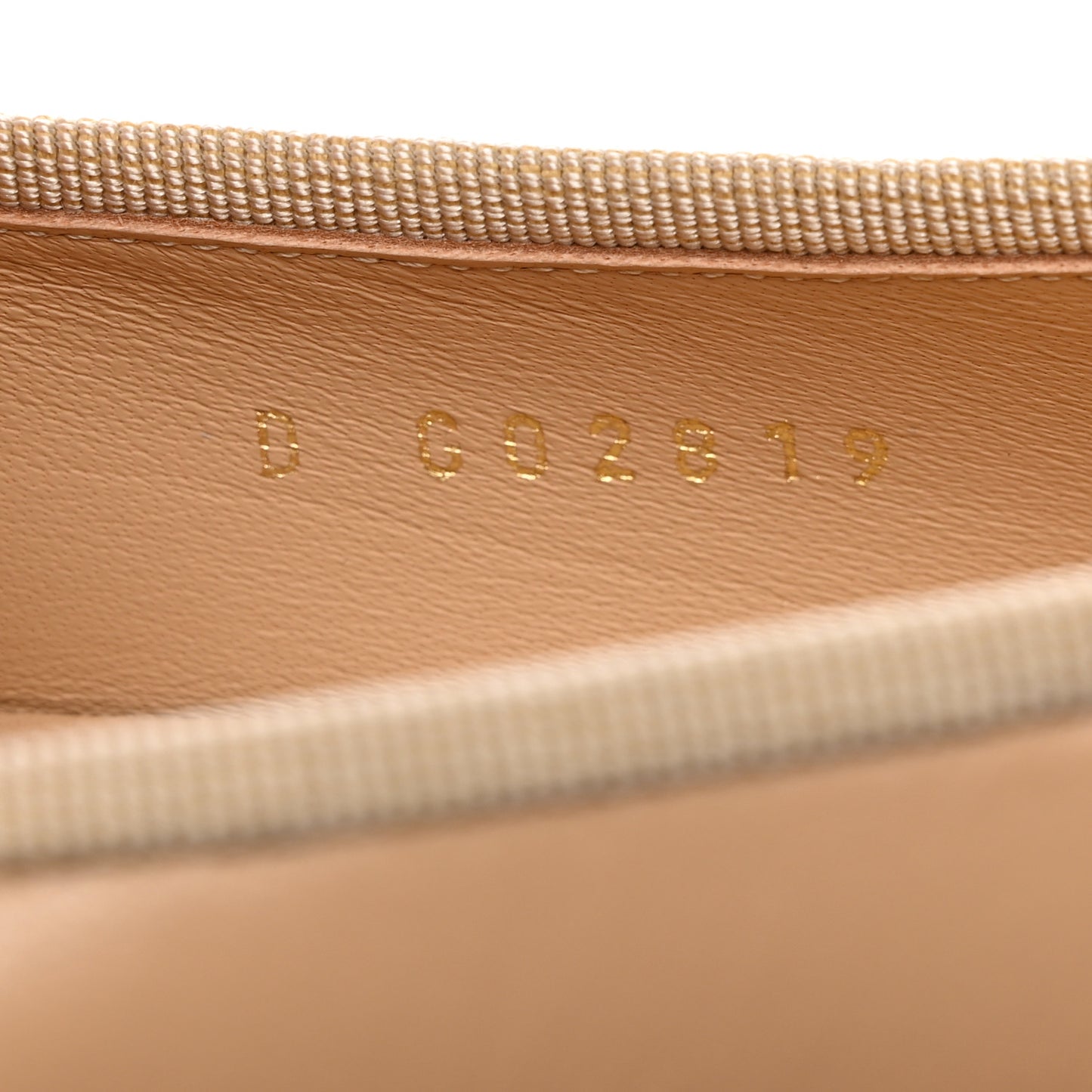 Lambskin Cap Toe CC Ballerina Flats 36 Beige Black