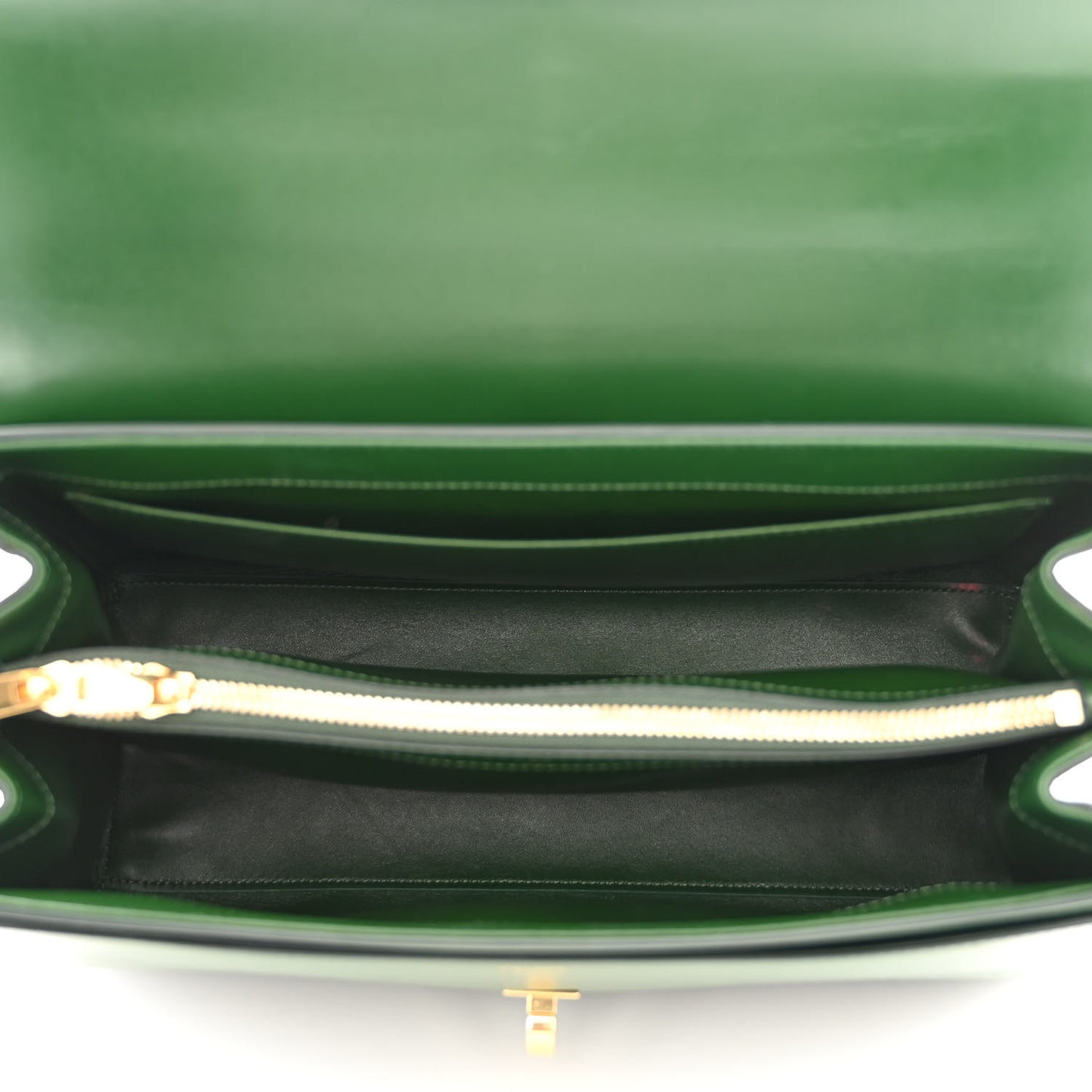 Satinated Calfskin Medium 16 Top Handle Bag Forest