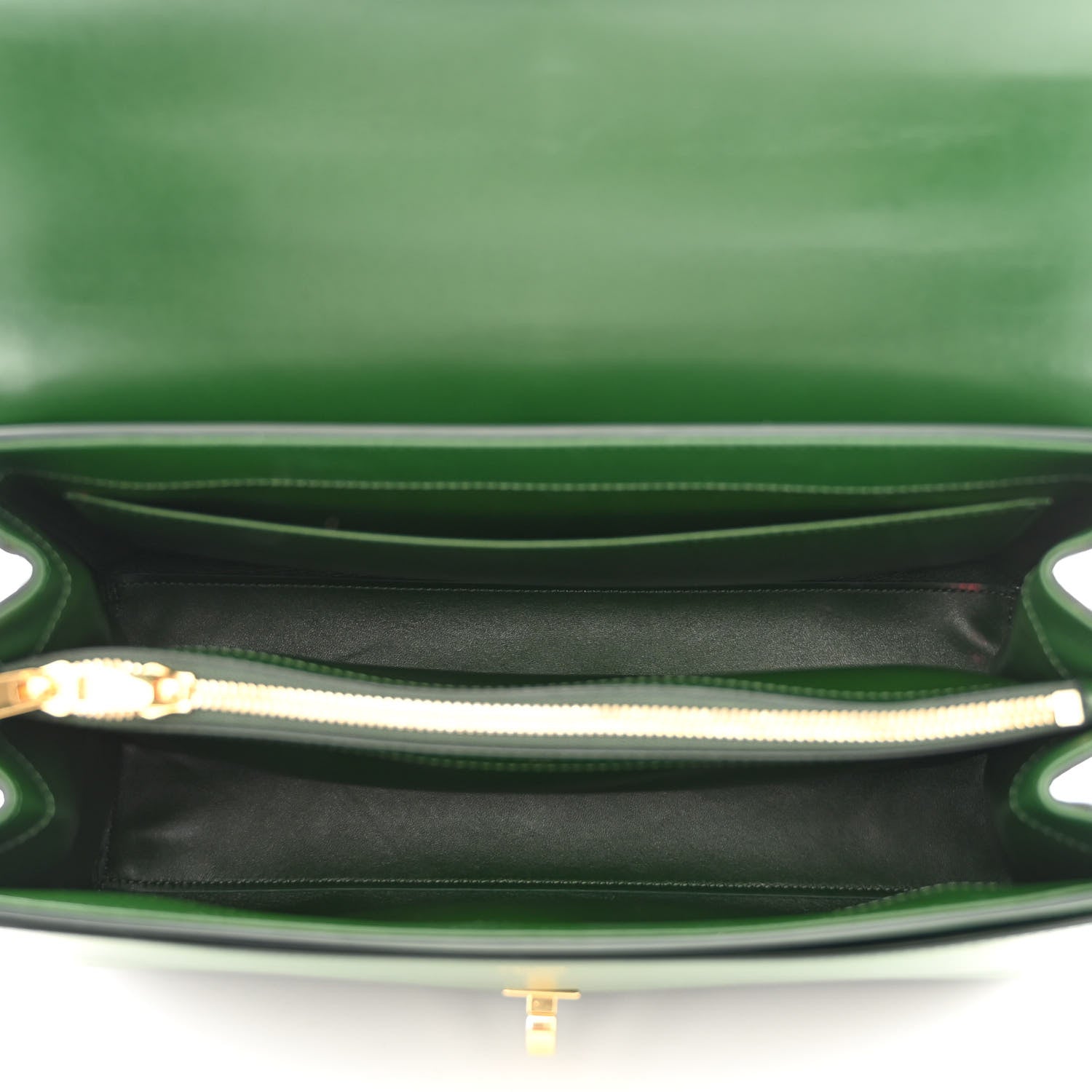 Celine Satinated Calfskin Medium 16 Top Handle Bag Forest 5 of 11