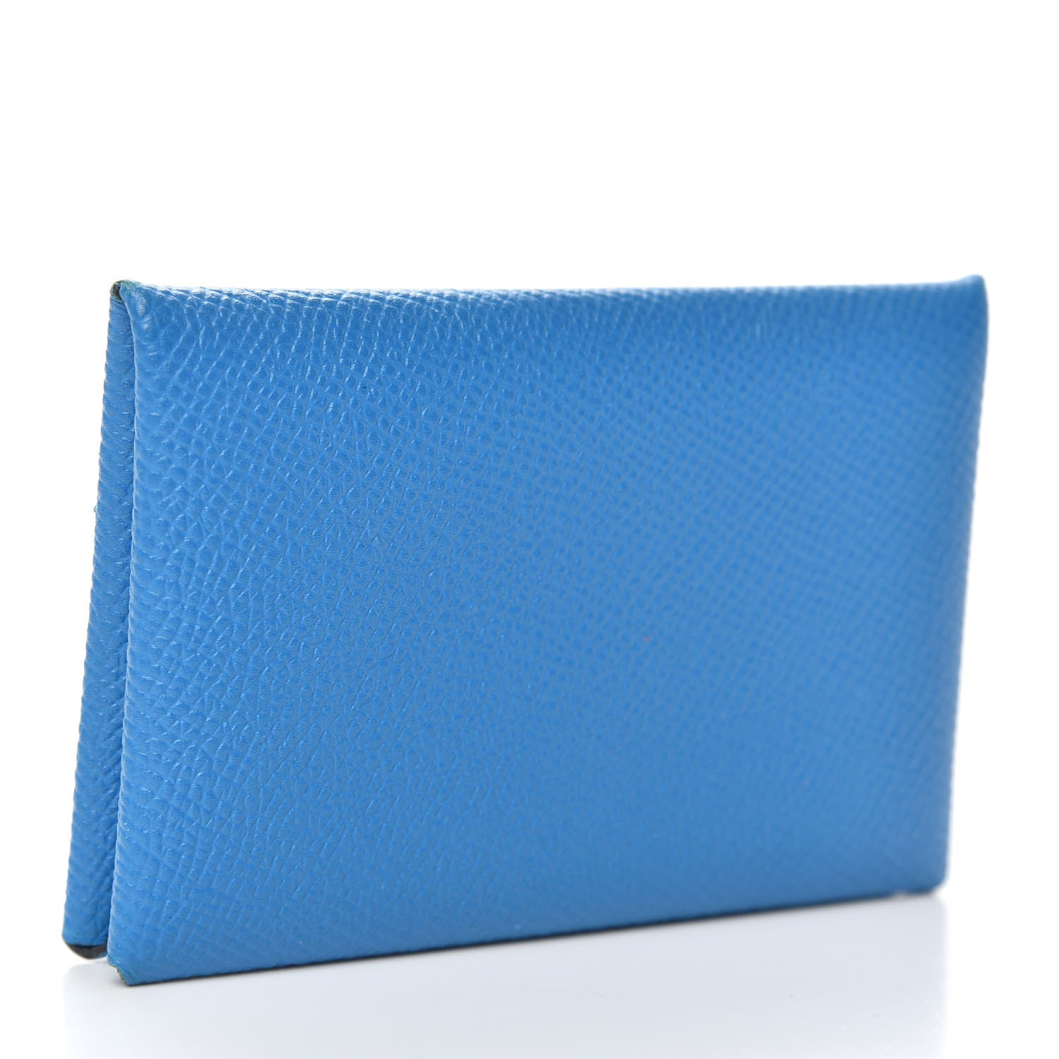 Hermes Epsom Calvi Card Case Bleu Zanzibar 3 of 7