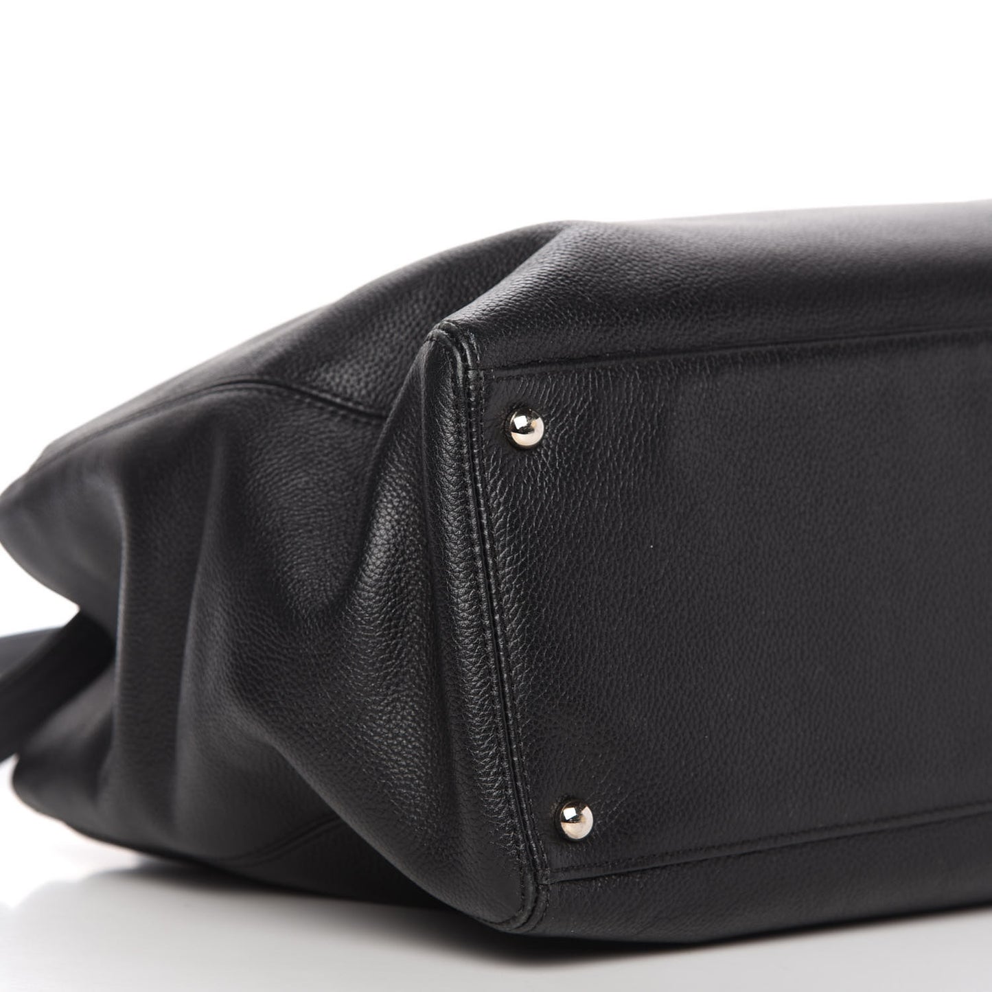 Calfskin Cerf Executive Shopper Tote Black
