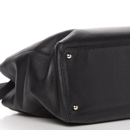 Chanel Calfskin Cerf Executive Shopper Tote Black 6 of 9