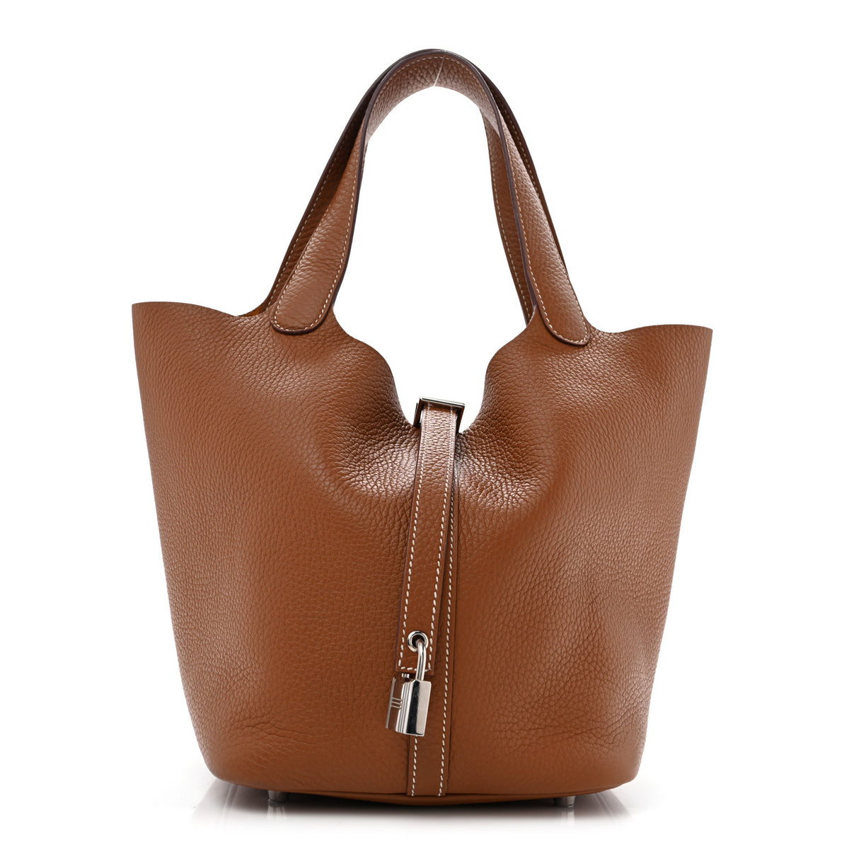 Hermes Taurillon Clemence Picotin Lock 22 MM Gold 1 of 14