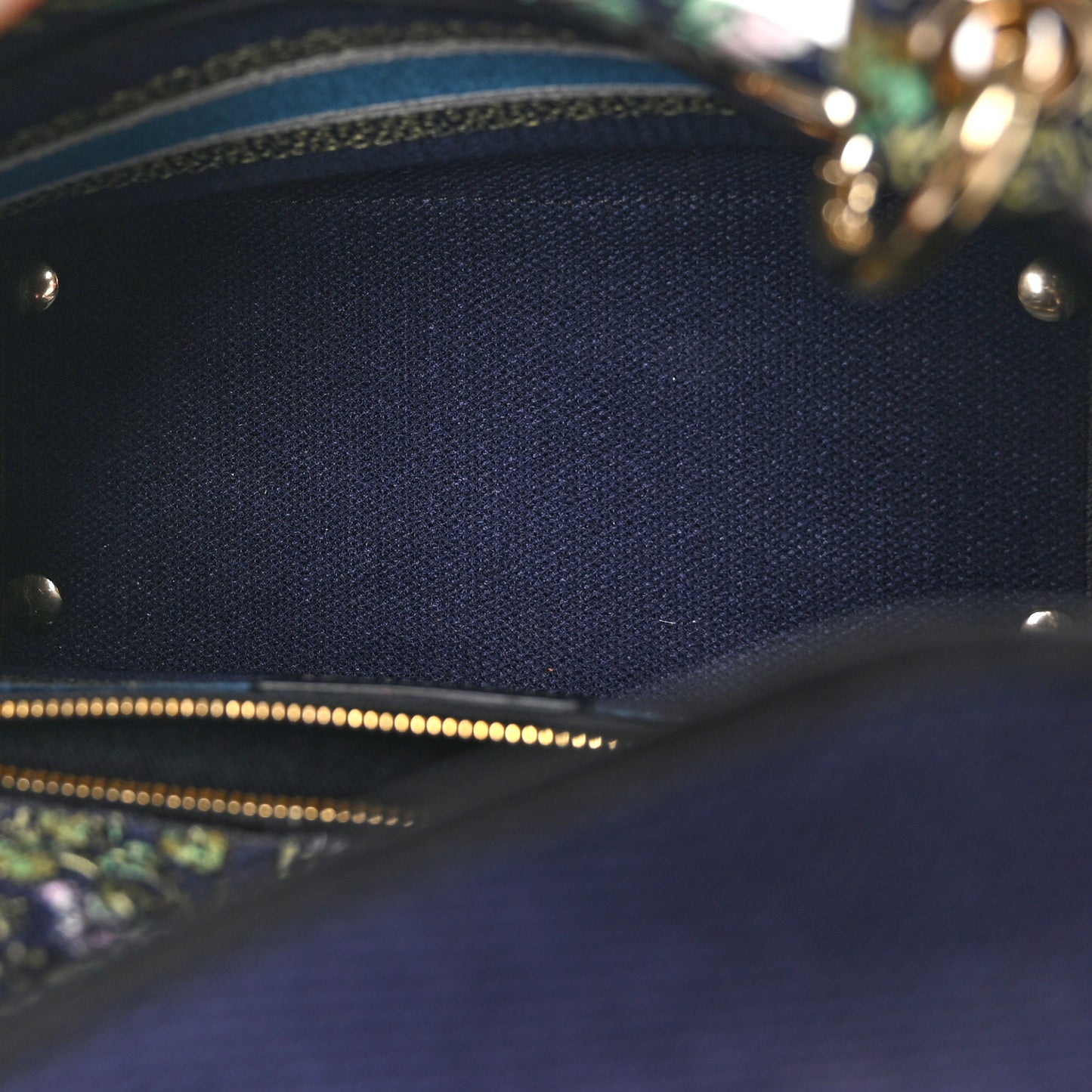 Canvas D-Constellation Embroidered Medium Lady D-Lite Bleu Multicolor