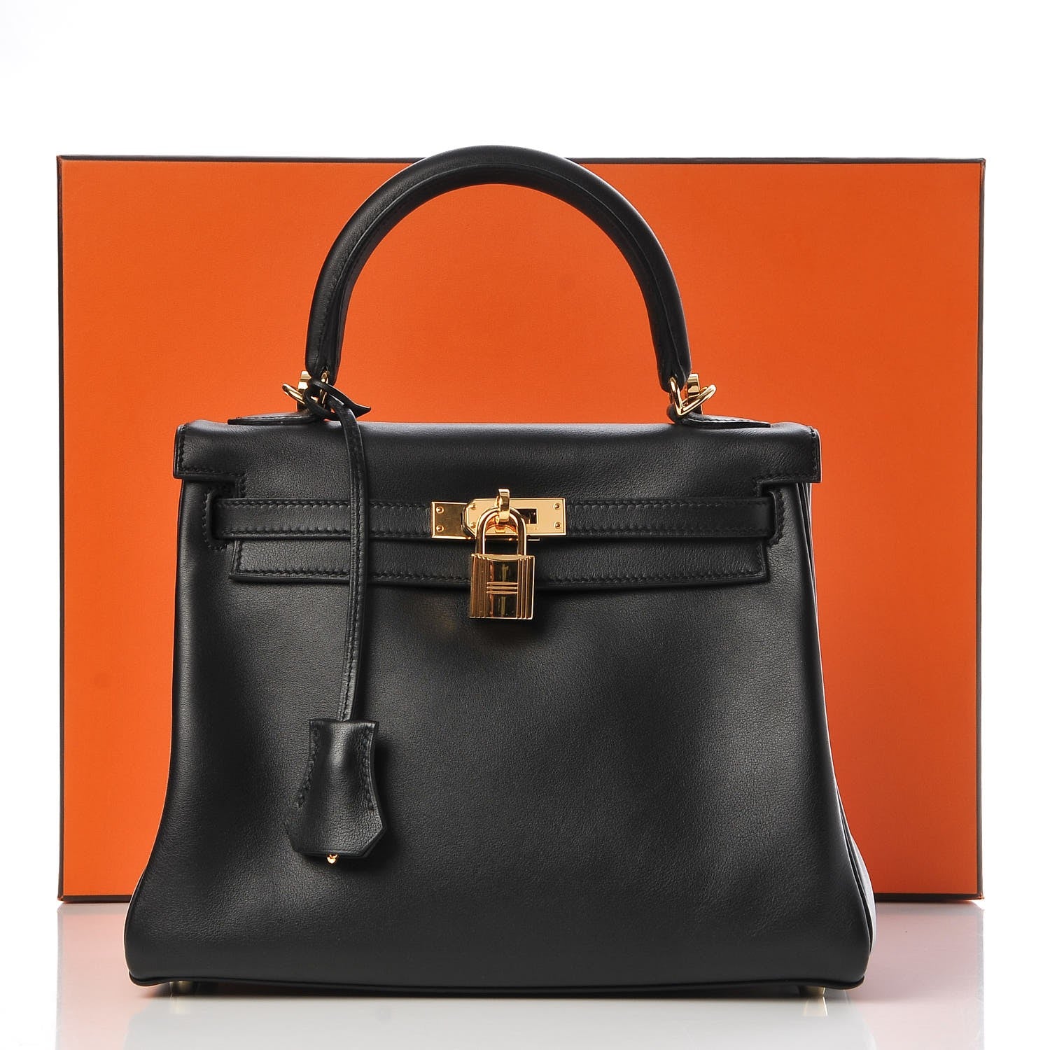 Hermes Swift Kelly Retourne 25 Black 34 of 34