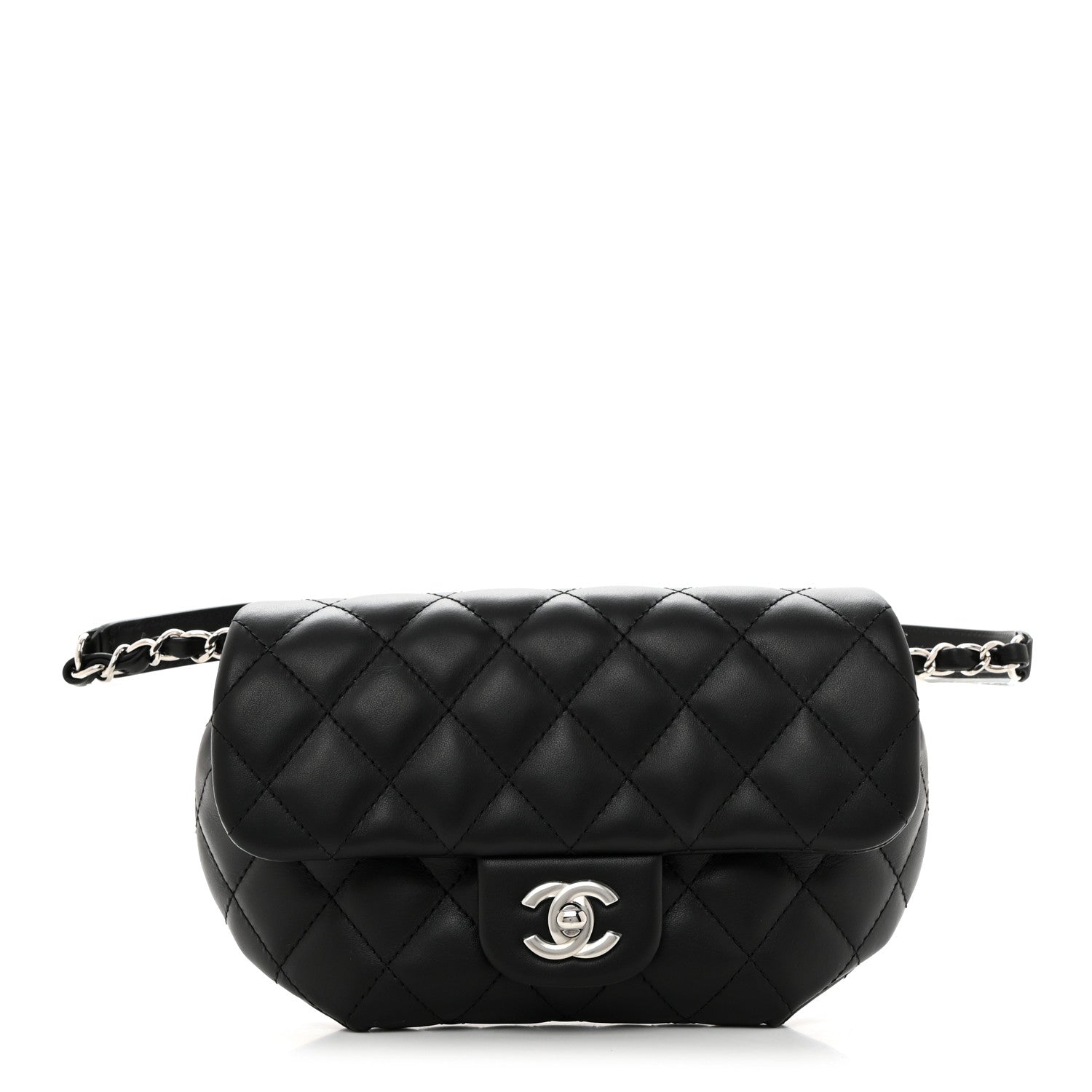 Chanel Calfskin Quilted CC Uniform Flap Belt Bag Black 1 of 10