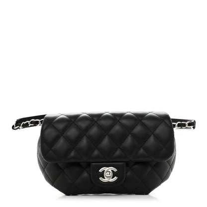 Chanel Calfskin Quilted CC Uniform Flap Belt Bag Black 1 of 10