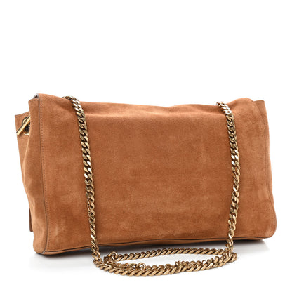 Saint Laurent Smooth Calfskin Suede Medium Reversible Monogram Kate Satchel Light Ochre 4 of 12