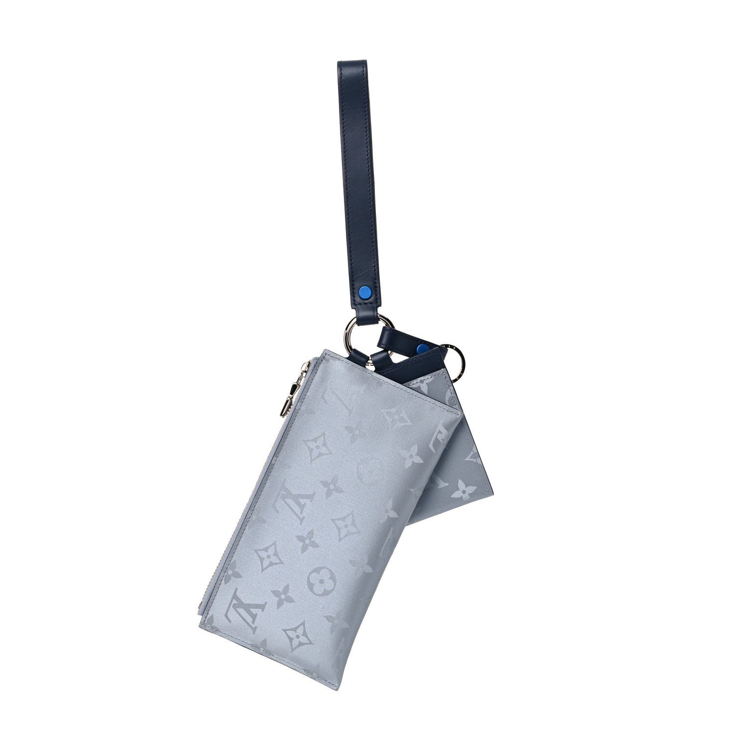 Monogram Satellite Alpha Pouch Silver