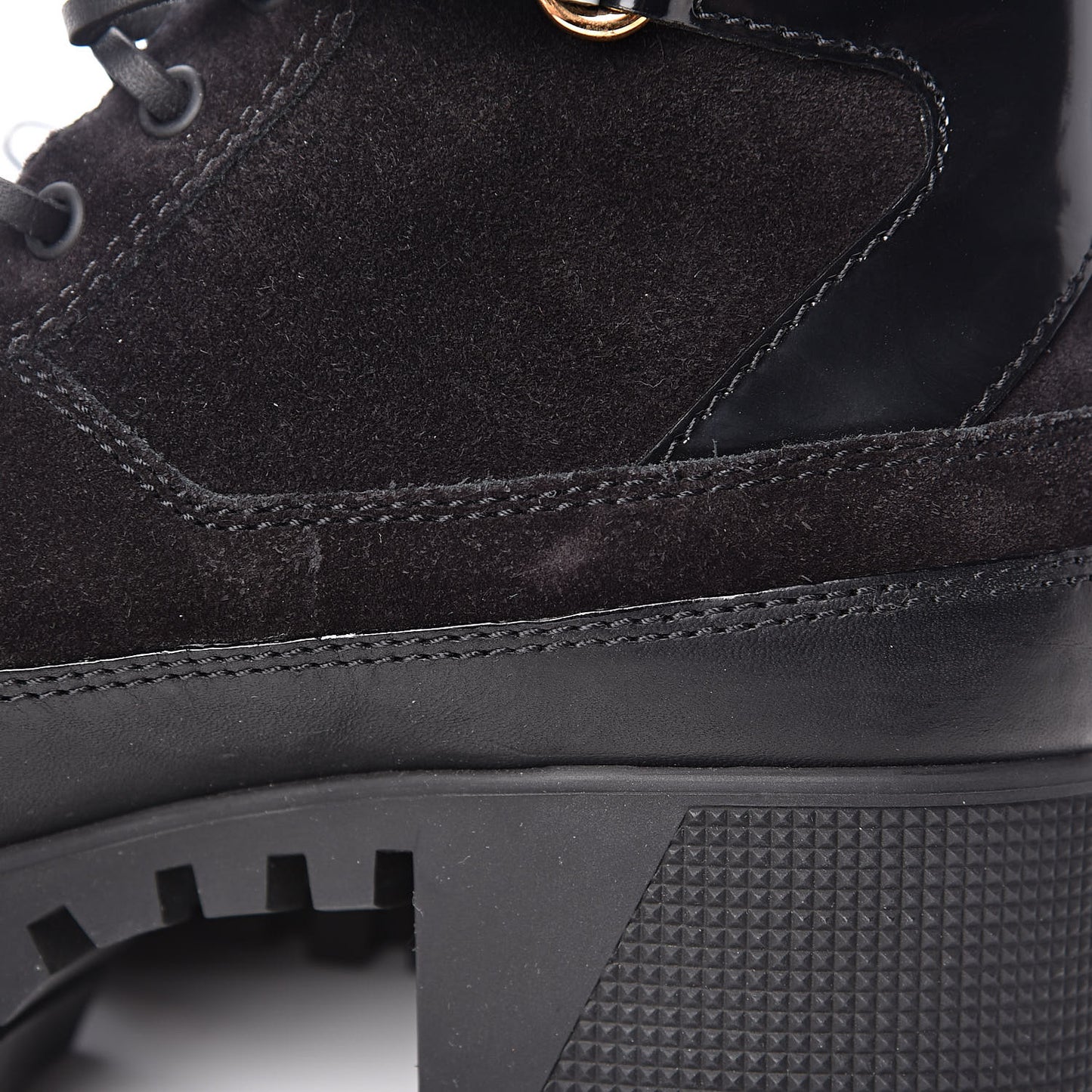 Suede Calfskin Laureate Platform Desert Boots 37 Black
