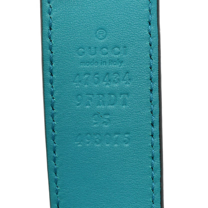 Gucci Velvet Matelasse GG Marmont Belt Bag 95 38 Pavone Cyan 13 of 13