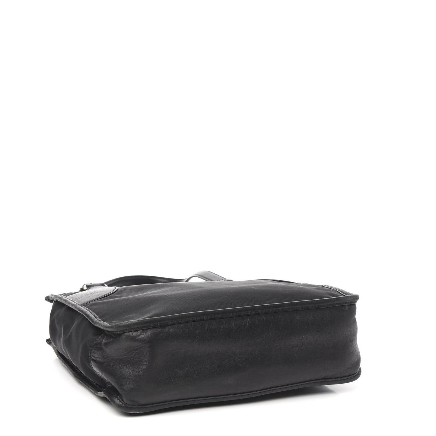 Calfskin Tessuto Nylon Tote Black