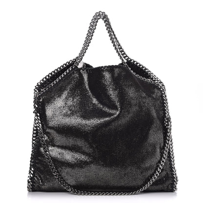 Stella McCartney Chamois Shiny Dotted Falabella Fold Over Tote Ruthenium 1 of 7