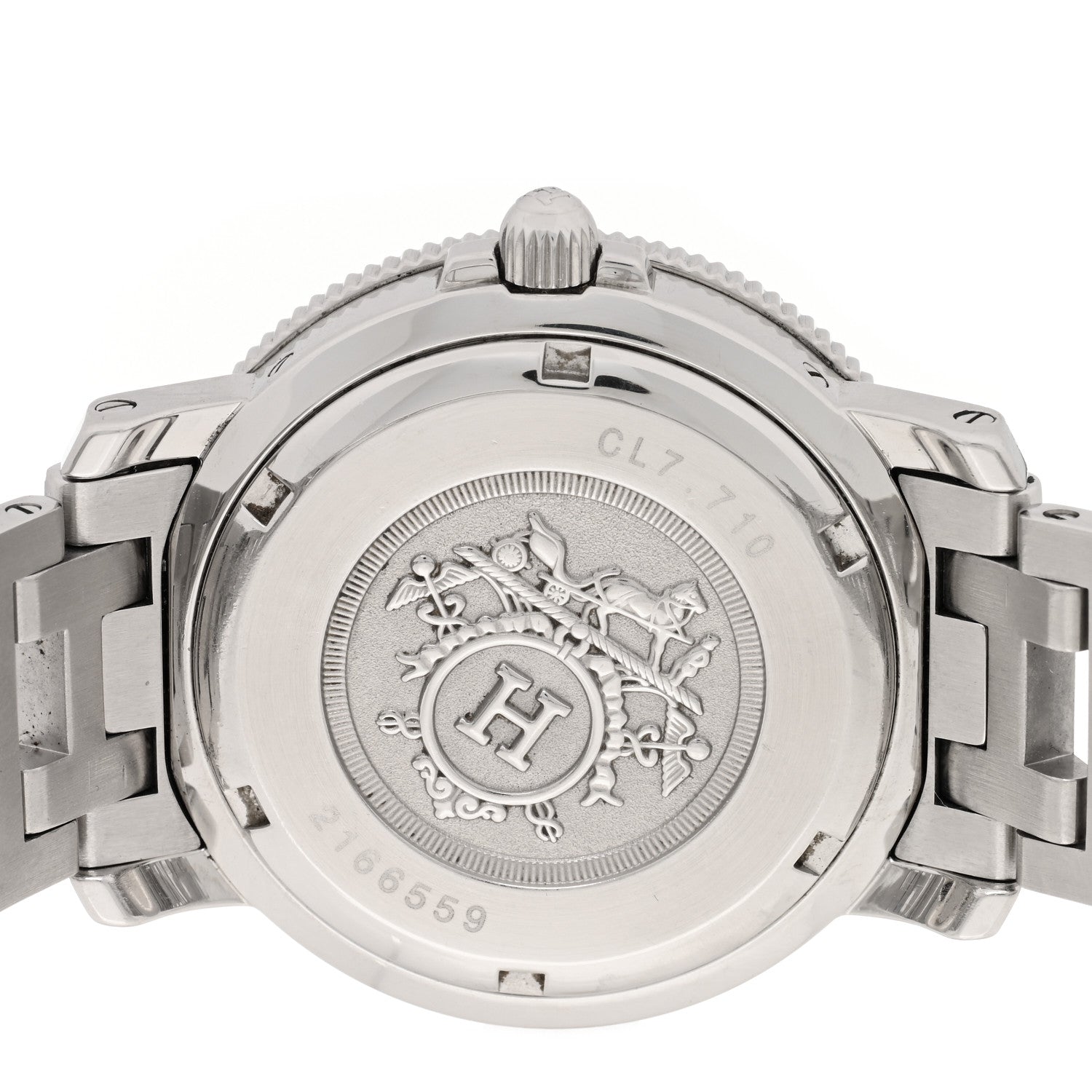 Hermes Stainless Steel 38mm Clipper Diver Quartz Watch White 4 of 4