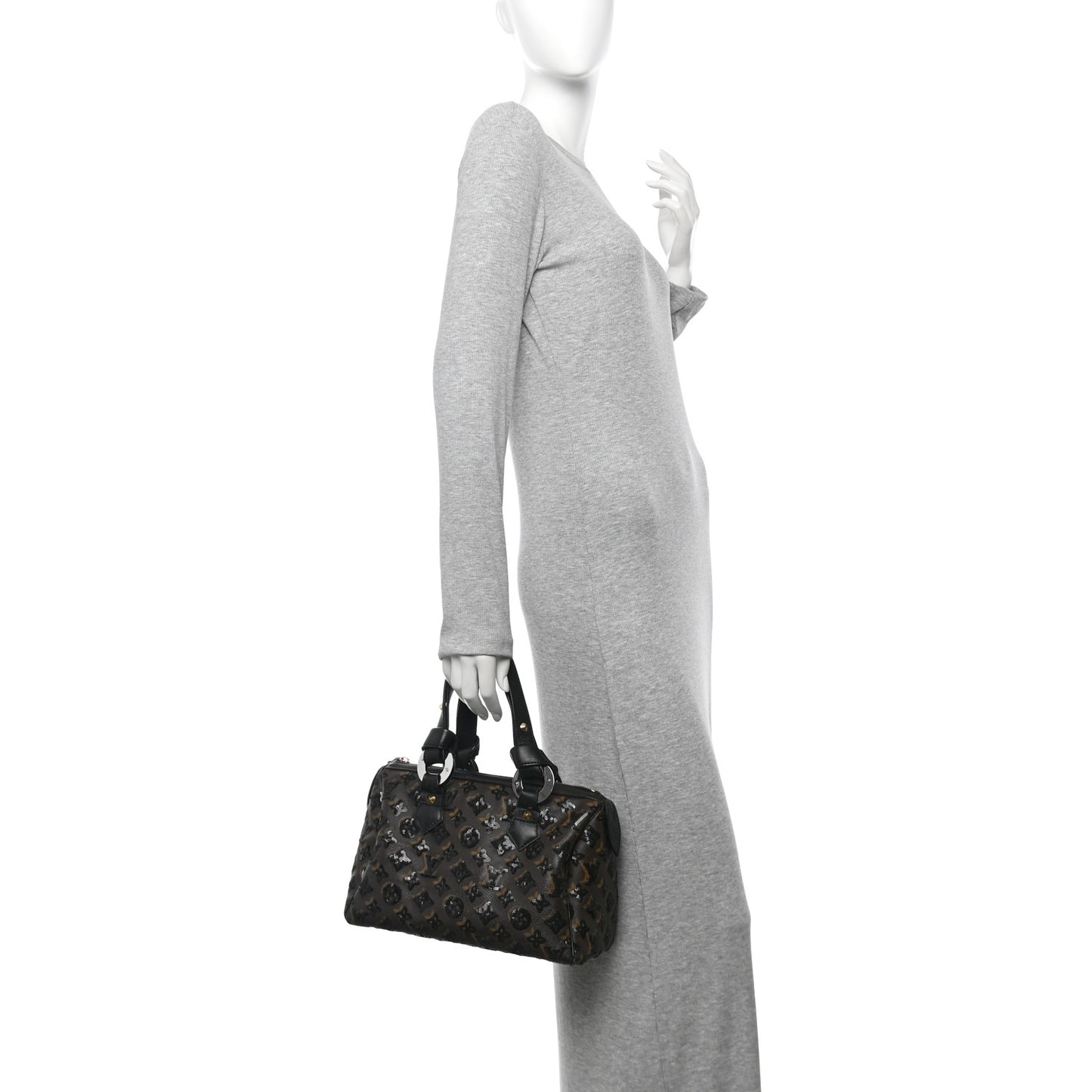 Monogram Sequins Eclipse Speedy 28 Black
