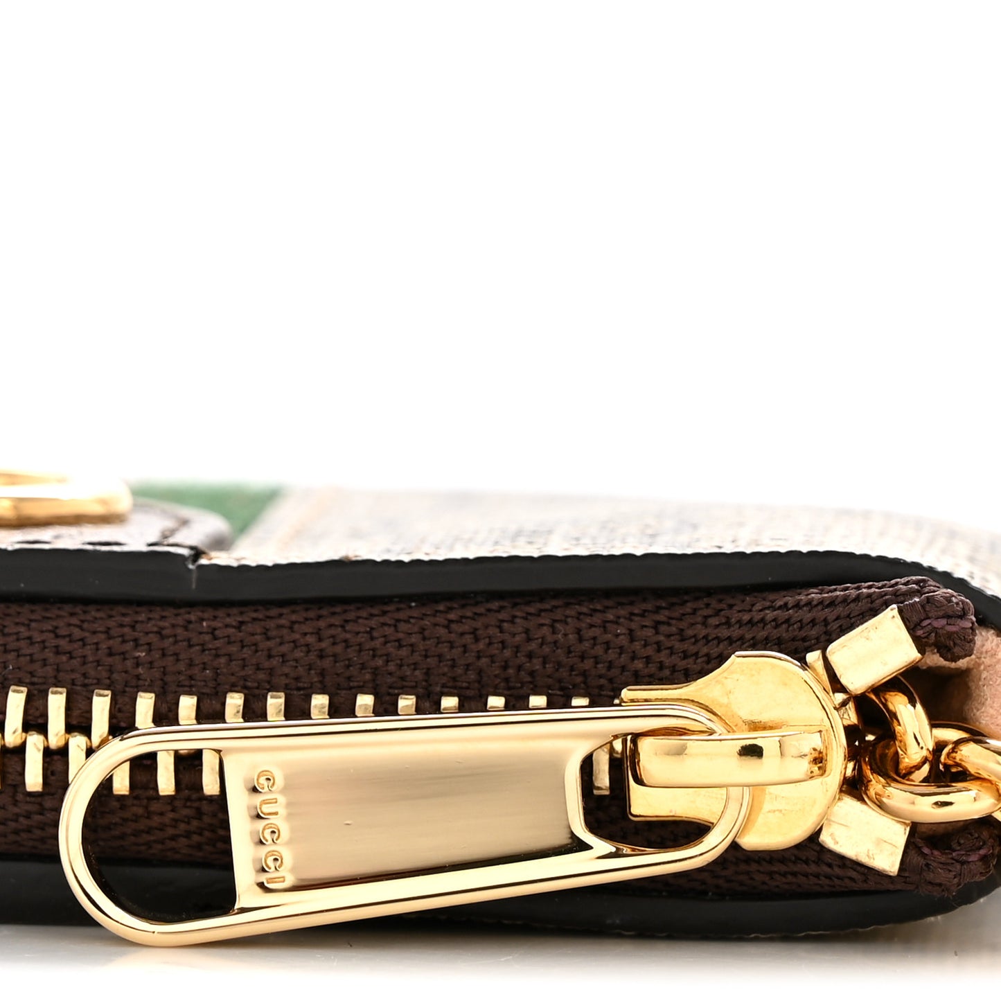 GG Supreme Monogram Web Ophidia Key Case Beige New Acero