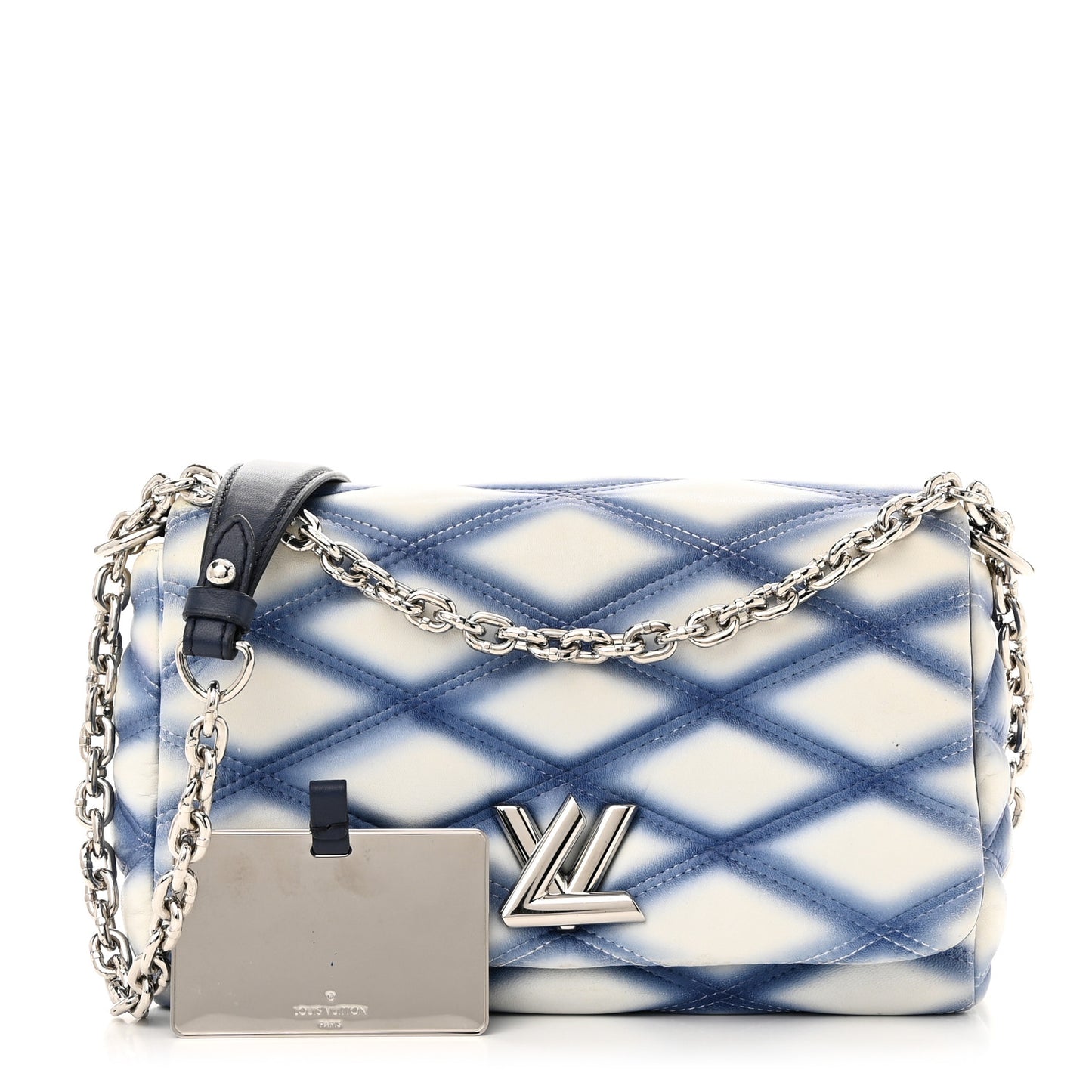 Lambskin Malletage Contraste GO-14 PM Blue