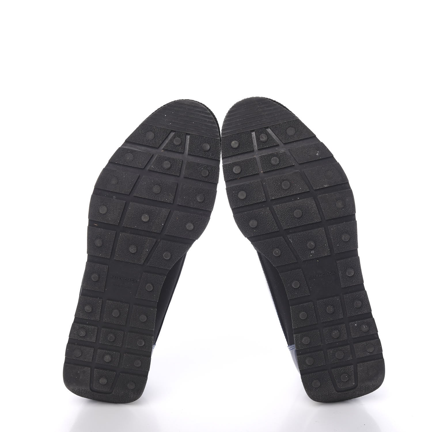 Balenciaga Patent Calfskin Neoprene Mesh Suede Mens Race Runner Sneakers 41 Black Navy 5 of 8
