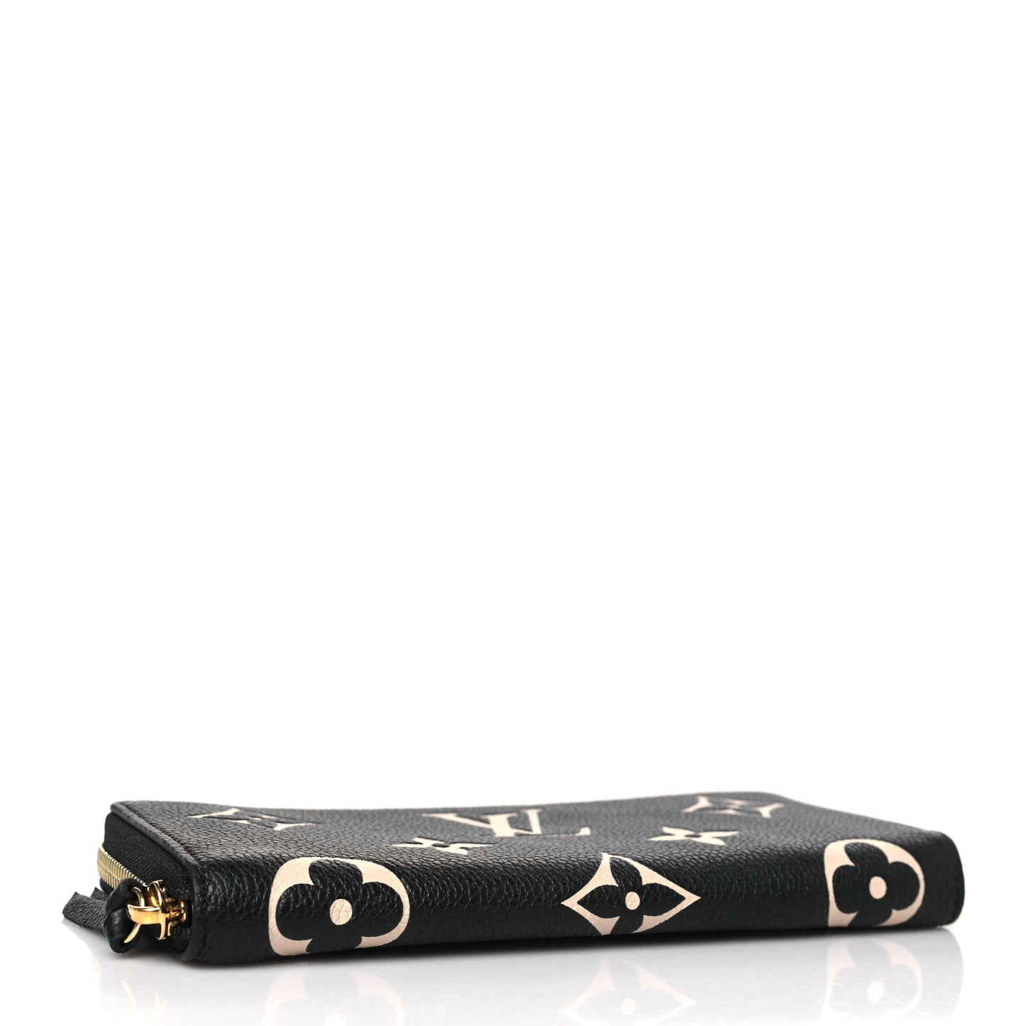Empreinte Monogram Giant Clemence Wallet Black Beige