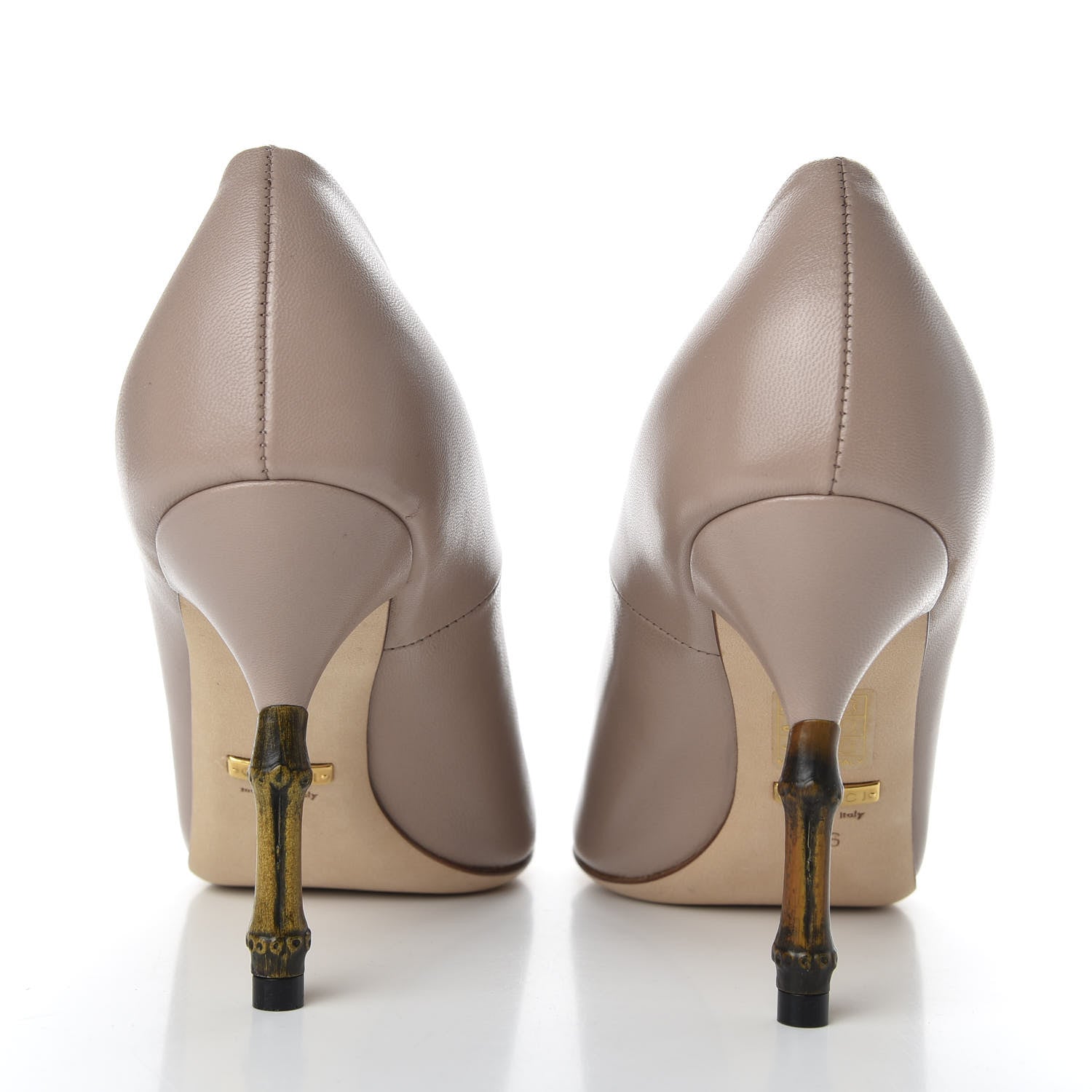 Gucci Calfskin Kristen Bamboo Pumps 36 Nude Pink 6 of 9