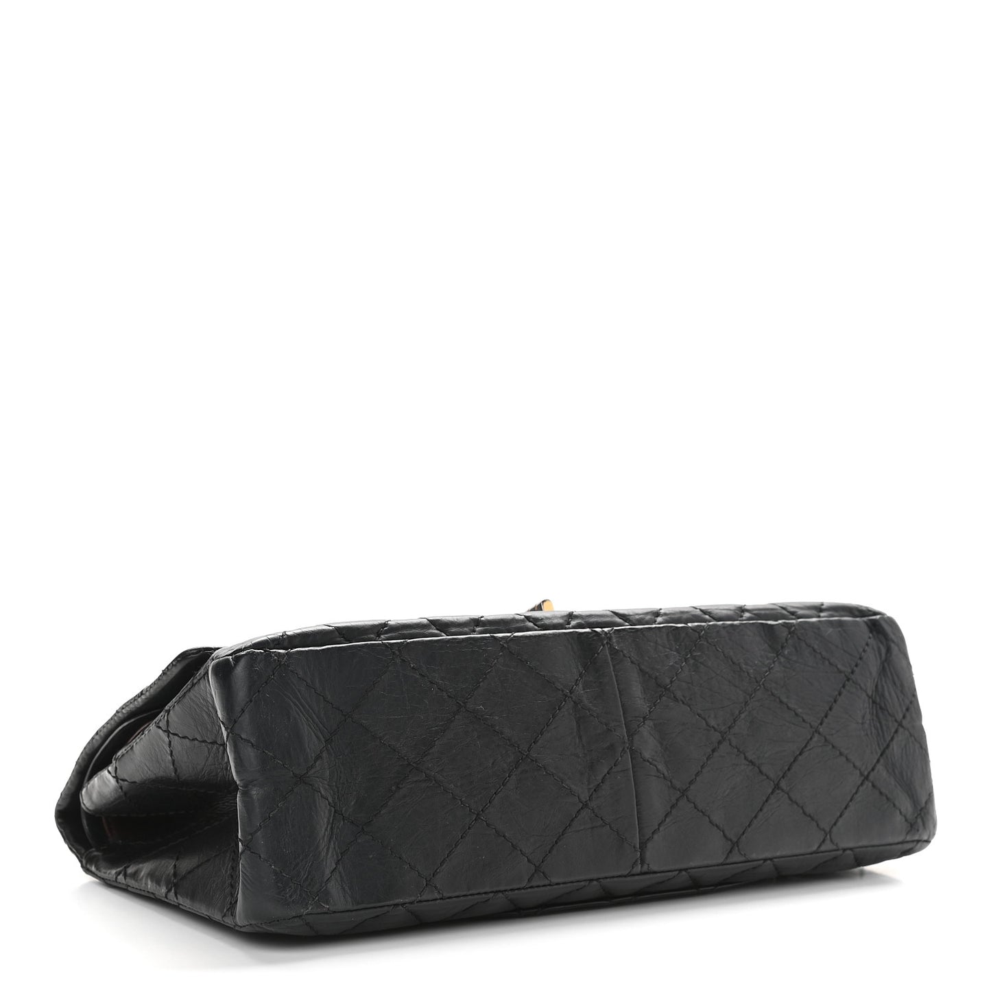 Aged Calfskin Quilted 2.55 Reissue 226 Flap Black