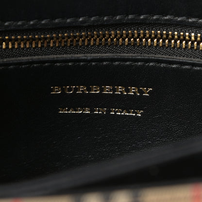 Burberry Smooth Calfskin 1983 Knight Check Link Shoulder Bag Black 6 of 15