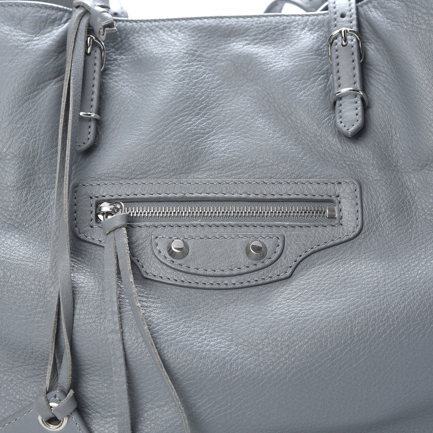 Veau Papier A4 Zip Around Tote Grey