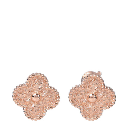 Van Cleef & Arpels 18K Rose Gold Vintage Alhambra Earrings 1 of 5