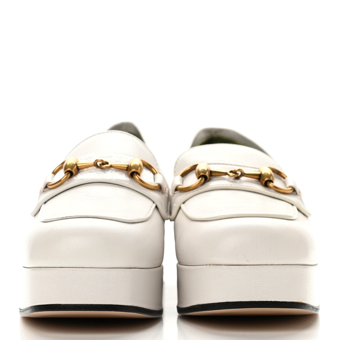 Goatskin Houdan Platform Loafers 36 Great White