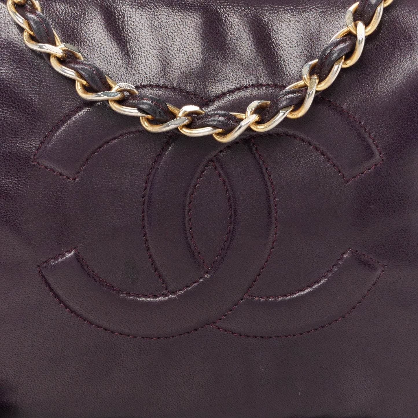 Lambskin CC Tassel Camera Case Purple