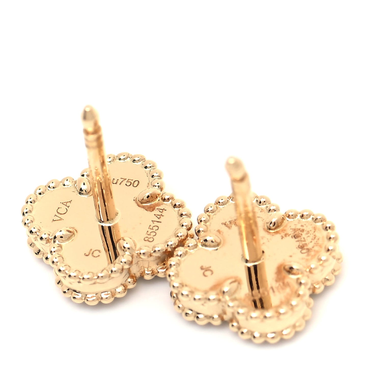 18K Yellow Gold Black Onyx Sweet Alhambra Earrings