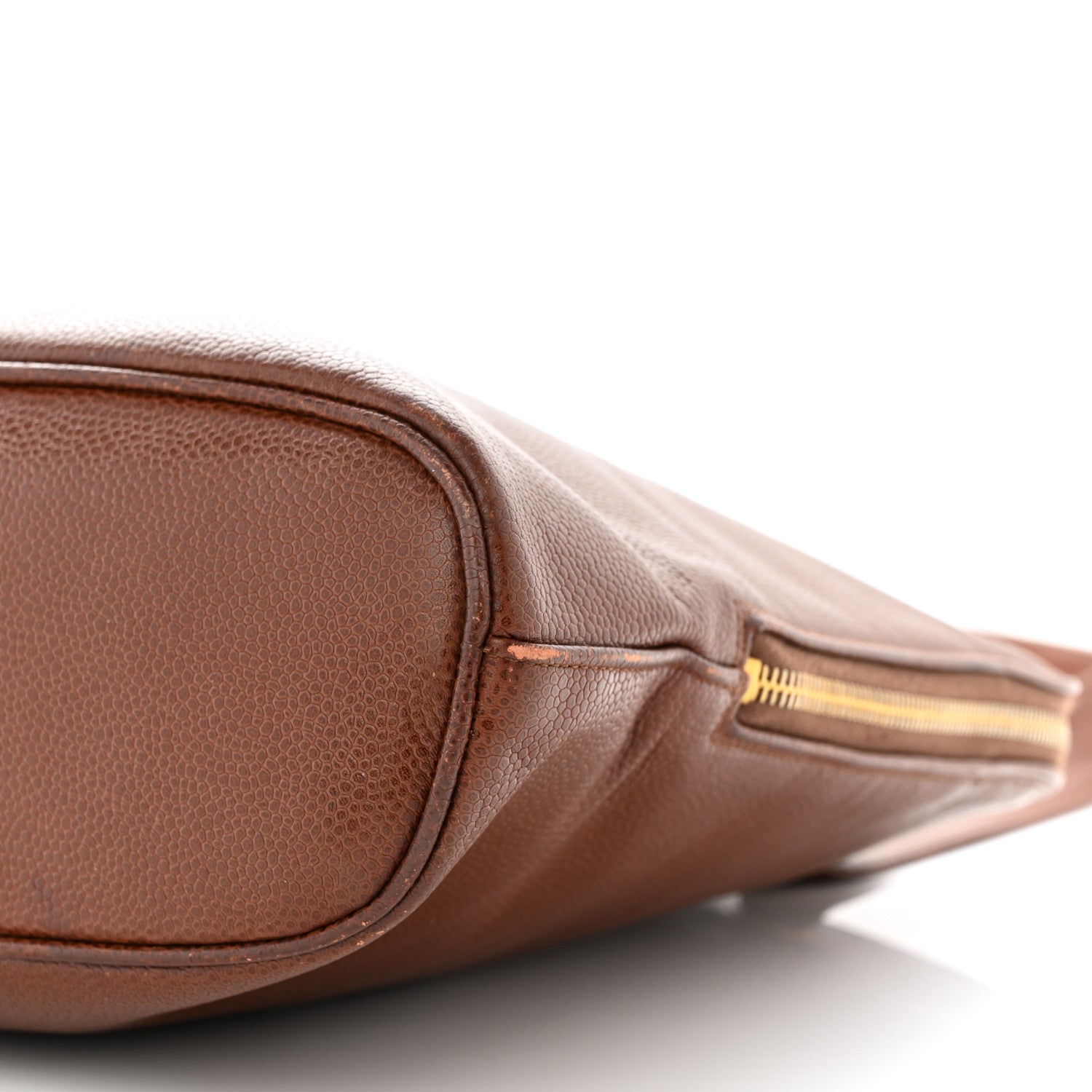 Chanel Caviar Large CC Shoulder Bag Brown 10 of 14
