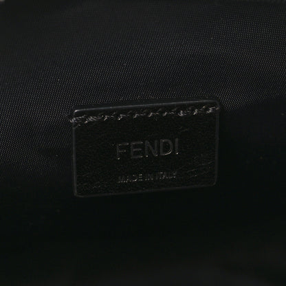 Fendi Glazed Fabric Vitello Brush FF 1974 Toiletry Case Black 6 of 7