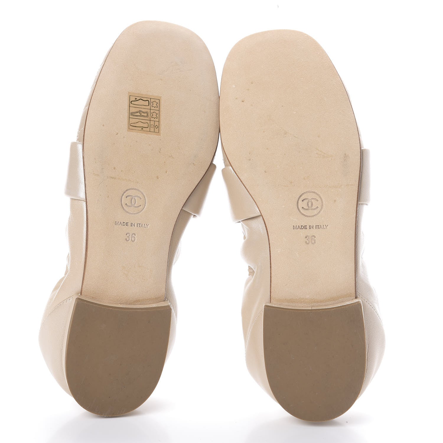 Chanel Laminated Lambskin Womens Quilted Elastic CC Moccasin Loafers 36 Beige 7 of 7