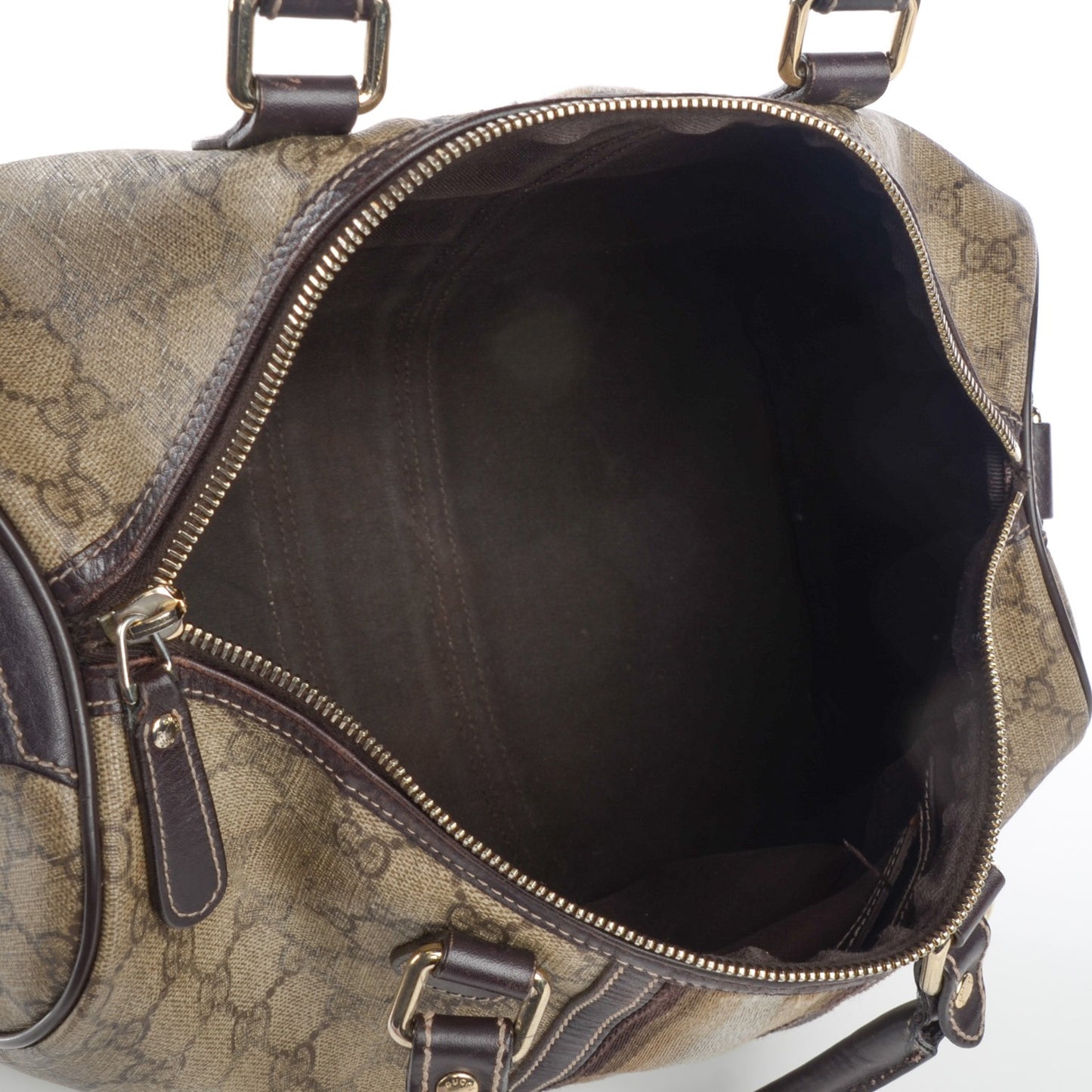 GG Plus Monogram Web Medium Joy Boston Dark Brown